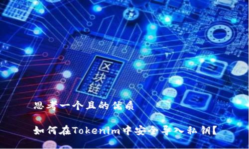 思考一个且的优质

如何在Tokenim中安全导入私钥？