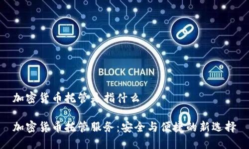 加密货币托管是指什么

加密货币托管服务：安全与便捷的新选择
